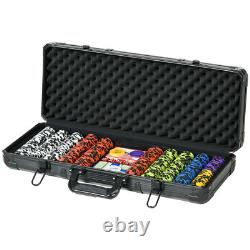 500PCs 14 Gram Poker Chips Set with Aluminum Case Playing Cards