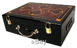 500ct. Black Diamond 14g Poker Chip Set in Hi-Gloss Wooden Carry Case
