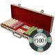 500ct. Milano Casino Clay 10g Poker Chip Set in Black Aluminum Metal Carry Case