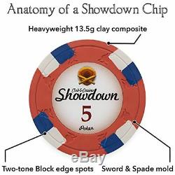 500ct. Showdown 13.5g Poker Chip Set in Black Aluminum Carry Case