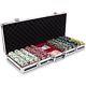 500ct Showdown Poker Chip Set in Black Aluminum Carry Case, 13.5-gram Clay by