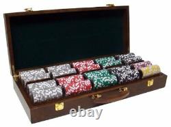 500ct. Ultimate 14g Poker Chip Set in Walnut Wood Carry Case