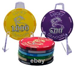 500pc 10g Ceramic Lucky Dragon Poker Chip Set/No Case