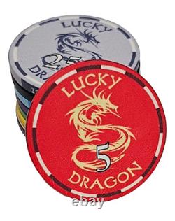 500pc 10g Ceramic Lucky Dragon Poker Chip Set/No Case