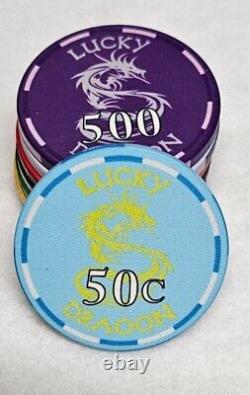 500pc 10g Ceramic Lucky Dragon Poker Chip Set/No Case