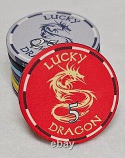 500pc 10g Ceramic Lucky Dragon Poker Chip Set/No Case