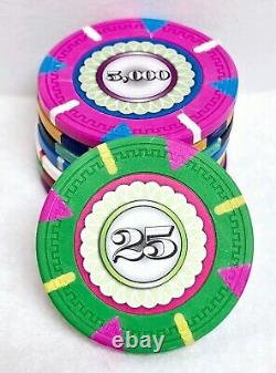 500pc 13.5g Clay Designer Mint Poker Chip Set/No Case