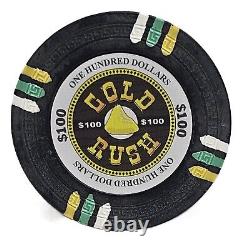 500pc 13.5g Clay Gold Rush Poker Chips/No Case