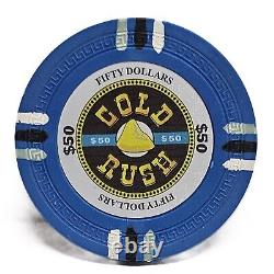 500pc 13.5g Clay Gold Rush Poker Chips/No Case