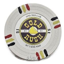 500pc 13.5g Clay Gold Rush Poker Chips/No Case