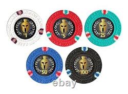 500pc 13.5g Spartan Poker Chips Set Exclusive Spartan Molon Labe Design