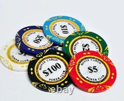 500pc 14g Clay Diamond Monte Carlo Poker Chips