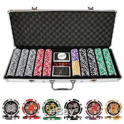 500pc Ace Casino Poker Chip Set with Aluminum Case