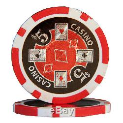 500pc Ace Casino Poker Chip Set with Aluminum Case
