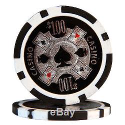 500pc Ace Casino Poker Chip Set with Aluminum Case