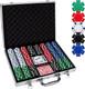 500pc Poker Chip Set 11.5g Casino Style Aluminum Case Cards Dice Texas Hold'em