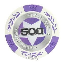 500pc Poker Star Clay Poker Chip Set with Aluminum Case