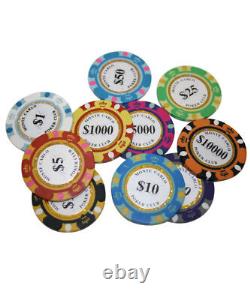 500pcs 14G MONTE CARLO POKER CLUB POKER CHIPS BULK Choose Denominations