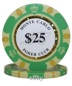 500pcs 14G MONTE CARLO POKER CLUB POKER CHIPS BULK Choose Denominations