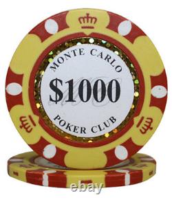 500pcs 14G MONTE CARLO POKER CLUB POKER CHIPS BULK Choose Denominations