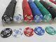 520+ Piece 6 Rack Ace High Roulette Denomination Poker Chip Set Heavy Clay