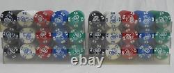 520+ Piece 6 Rack Ace High Roulette Denomination Poker Chip Set Heavy Clay