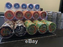 550 Poker Chip Set Authentic Hard Rock Casino Albuquerque $1 Through $1,000
