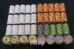 550 Poker Chip Set Authentic Hard Rock Casino Albuquerque $1 Through $1,000