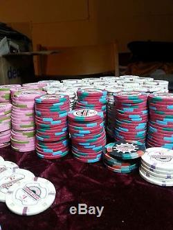 560 Chip Set Paulson Poker Chips Casino Aztar $1 $2.50 $5 $100 FREE SHIPPING