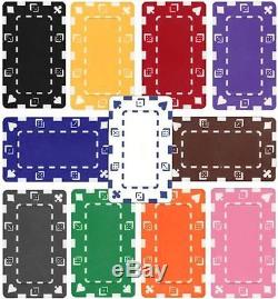 60 Ct Square Rectangular Poker Plaques Case Set Blank or Denominated Pick Chips