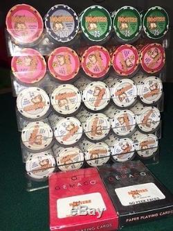 600 Casino Poker Chip Set Hooters Casino South Park & Renton WA Chipco RARE