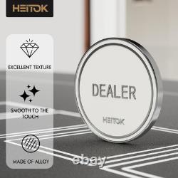 600-Piece Casino Poker Chip Set with Denominations, 11.5G Weighted Chips, 2 Deck