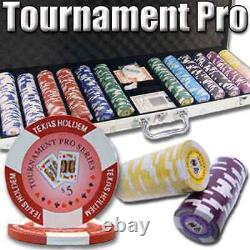 600 Tournament Pro 11.5g Clay Poker Chips Set with Aluminum Case Pick Chips