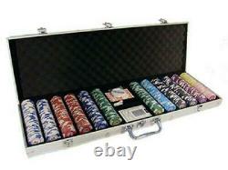 600 Tournament Pro 11.5g Clay Poker Chips Set with Aluminum Case Pick Chips