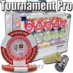 600 Tournament Pro Poker Chips Set with Acrylic Case Pick Denominations