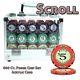 600ct. Scroll Ceramic 10g Poker Chip Set in Acrylic Carry Case with 6 Trays
