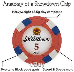 600ct. Showdown 13.5g Poker Chip Set in Acrylic Carry Case