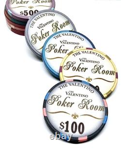 600pc 10g Ceramic Valentino Poker Chip Set/With Case