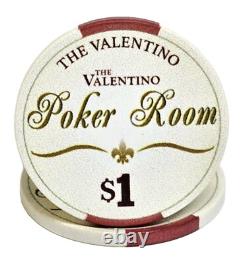 600pc 10g Ceramic Valentino Poker Chip Set/With Case