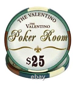600pc 10g Ceramic Valentino Poker Chip Set/With Case