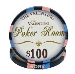 600pc 10g Ceramic Valentino Poker Chip Set/With Case