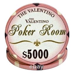 600pc 10g Ceramic Valentino Poker Chip Set/With Case