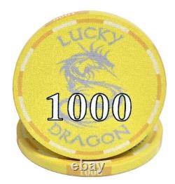 600pc 10g Lucky Dragon Ceramic Poker Chip Set/With Case
