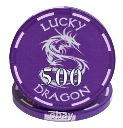 600pc 10g Lucky Dragon Ceramic Poker Chip Set/With Case