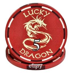600pc 10g Lucky Dragon Ceramic Poker Chip Set/With Case