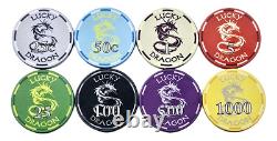 600pc 10g Lucky Dragon Ceramic Poker Chip Set/With Case