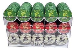 600pc 10g Lucky Dragon Ceramic Poker Chip Set/With Case