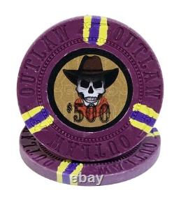 600pc 13.5g Clay Outlaw Poker Chip Set/With Case