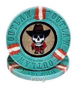 600pc 13.5g Clay Outlaw Poker Chip Set/With Case