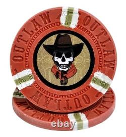 600pc 13.5g Clay Outlaw Poker Chip Set/With Case